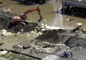 Broken embankment repaired